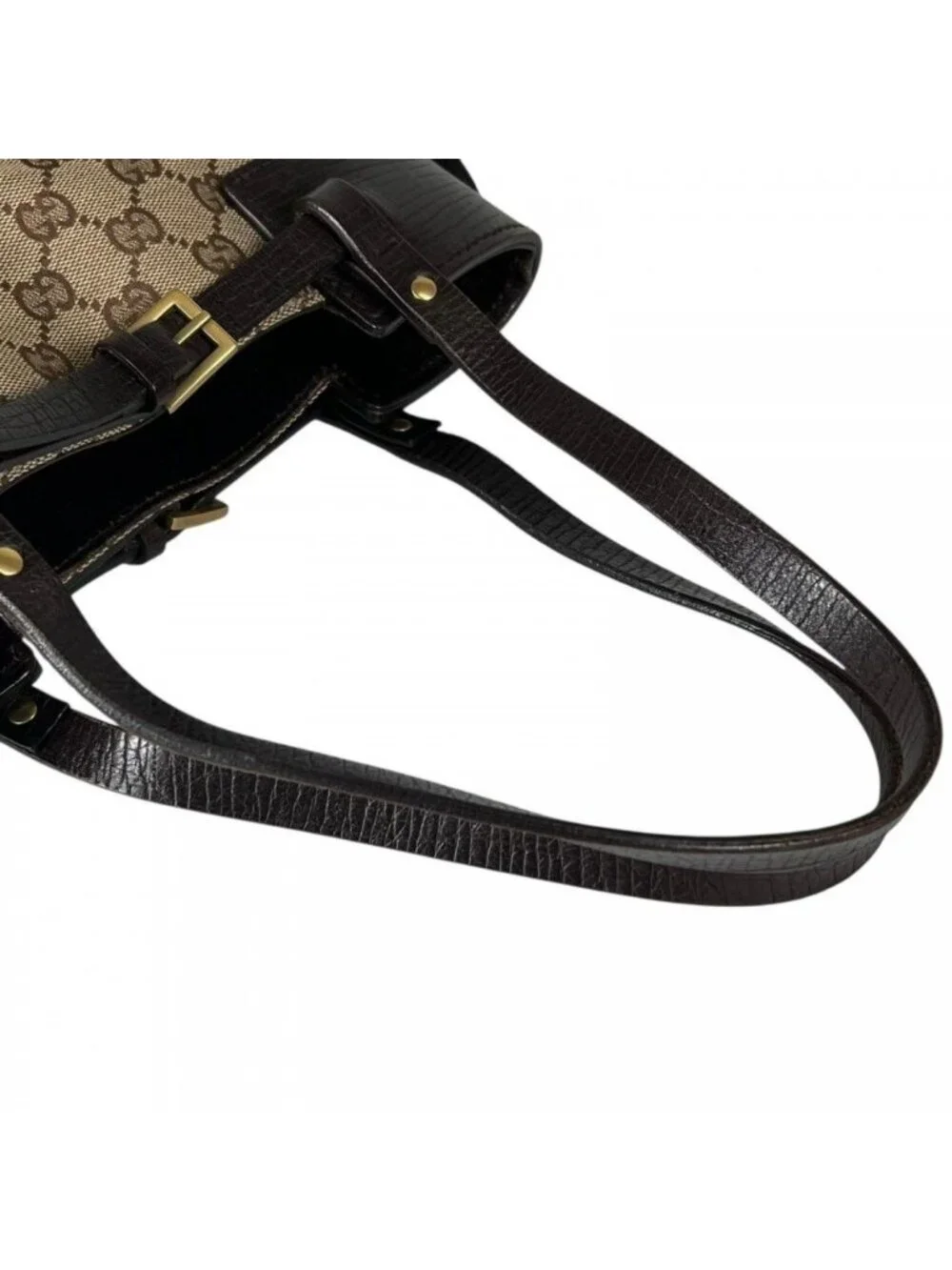 Gucci Handbag GG Canvas Brown Gold - Picture 10 of 15